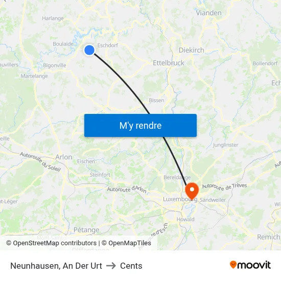 Neunhausen, An Der Urt to Cents map