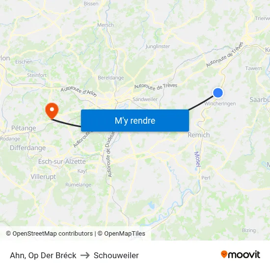 Ahn, Op Der Bréck to Schouweiler map