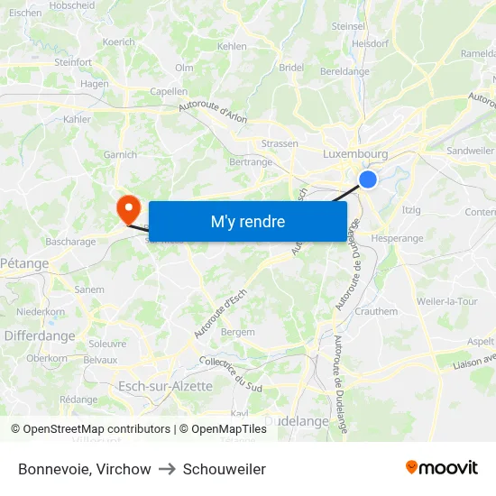 Bonnevoie, Virchow to Schouweiler map