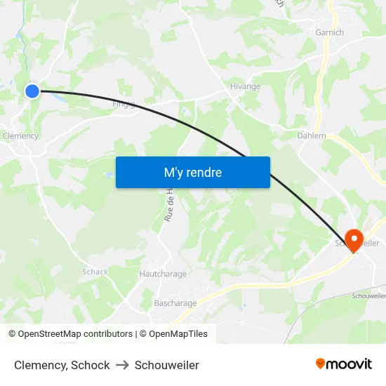 Clemency, Schock to Schouweiler map