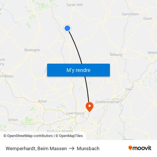 Wemperhardt, Beim Massen to Munsbach map