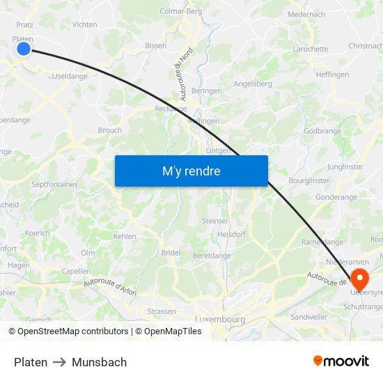 Platen to Munsbach map