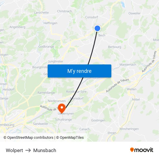 Wolpert to Munsbach map