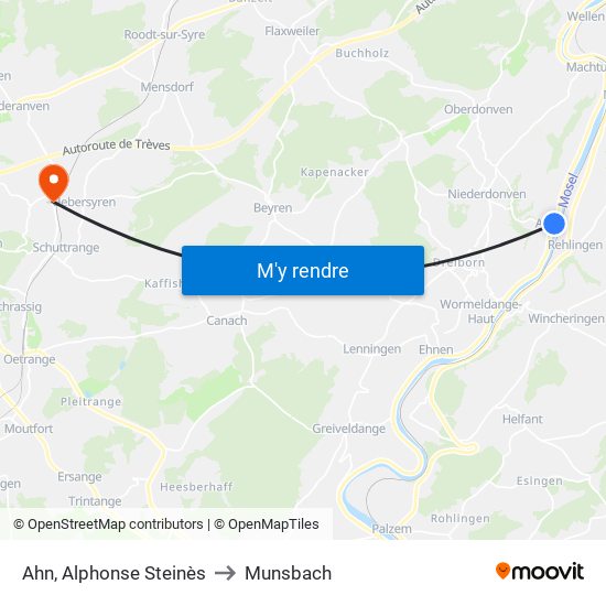 Ahn, Alphonse Steinès to Munsbach map