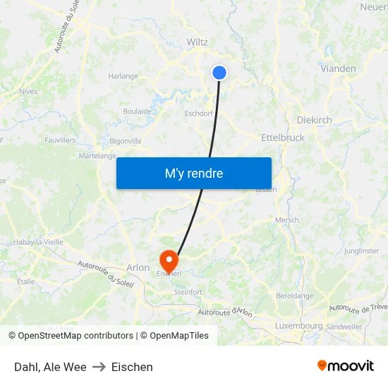 Dahl, Ale Wee to Eischen map
