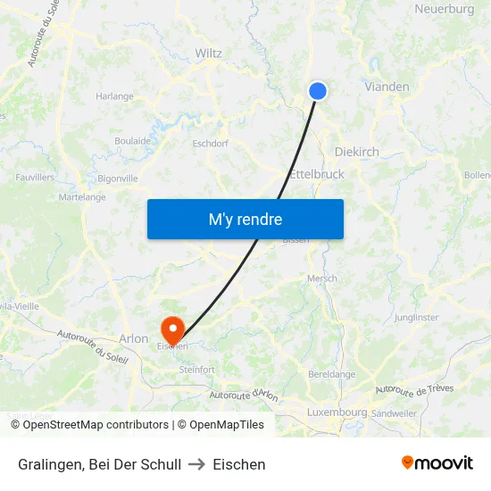 Gralingen, Bei Der Schull to Eischen map