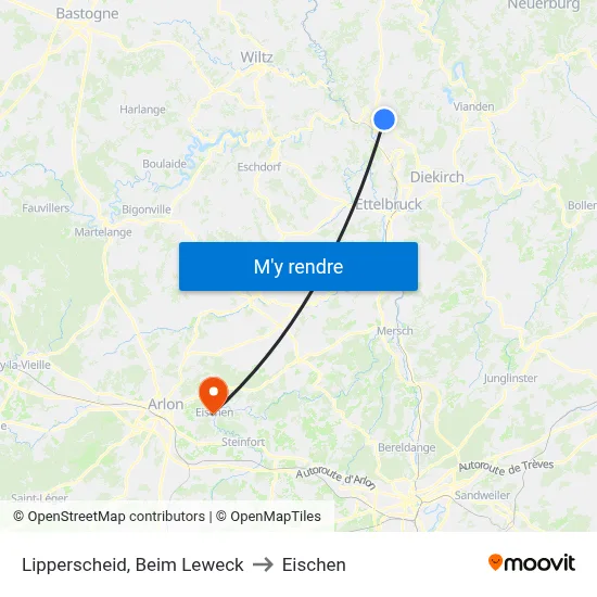 Lipperscheid, Beim Leweck to Eischen map