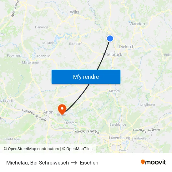 Michelau, Bei Schreiwesch to Eischen map