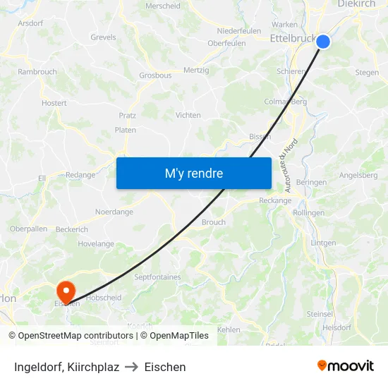 Ingeldorf, Kiirchplaz to Eischen map