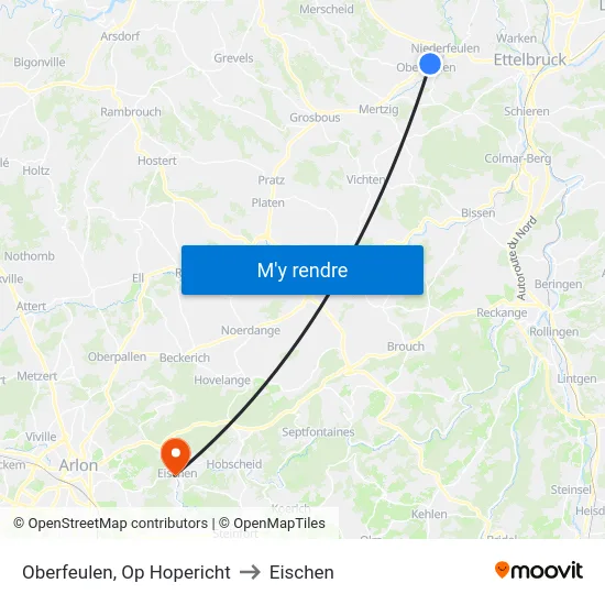 Oberfeulen, Op Hopericht to Eischen map