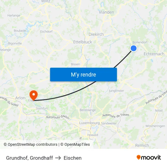 Grundhof, Grondhaff to Eischen map