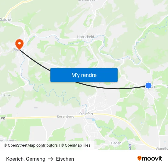 Koerich, Gemeng to Eischen map