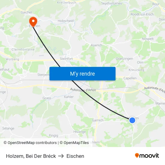 Holzem, Bei Der Bréck to Eischen map