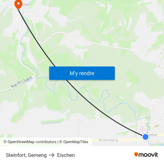 Steinfort, Gemeng to Eischen map