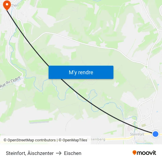 Steinfort, Äischzenter to Eischen map