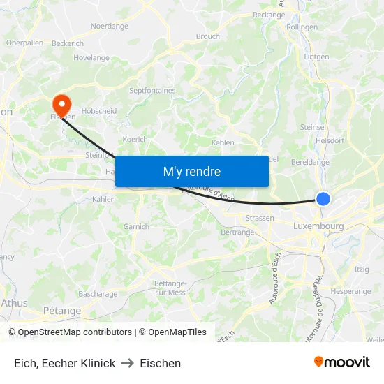 Eich, Eecher Klinick to Eischen map