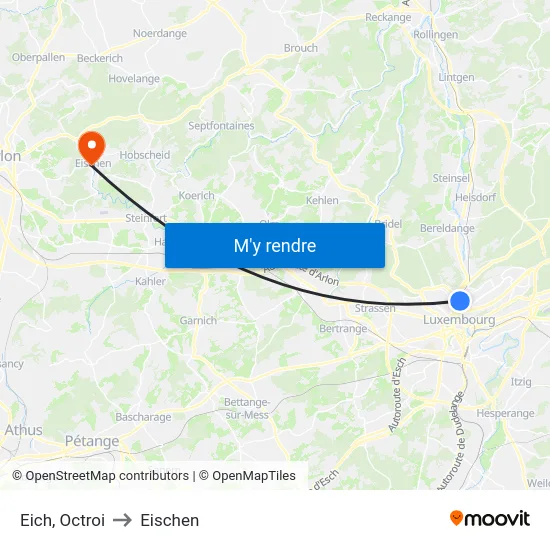 Eich, Octroi to Eischen map