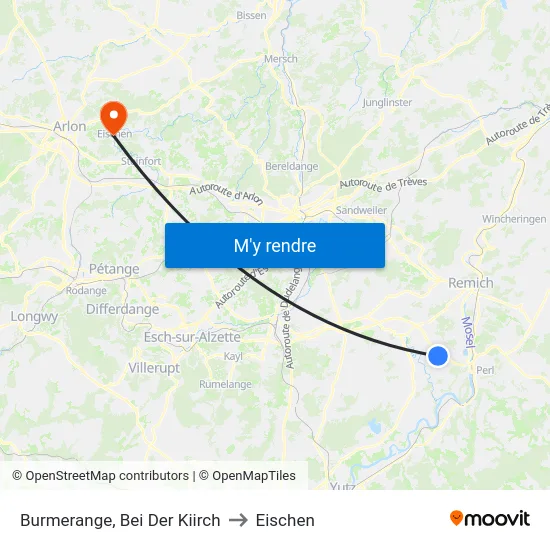 Burmerange, Bei Der Kiirch to Eischen map