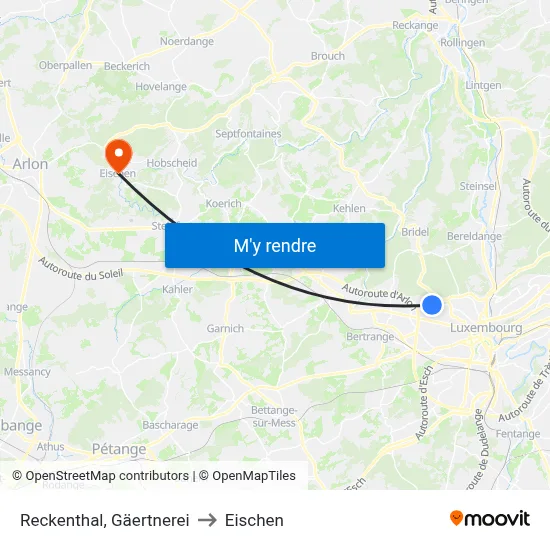 Reckenthal, Gäertnerei to Eischen map