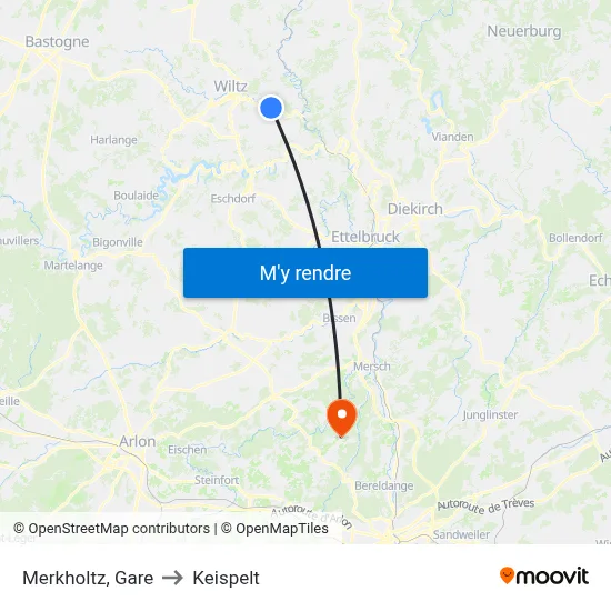 Merkholtz, Gare to Keispelt map