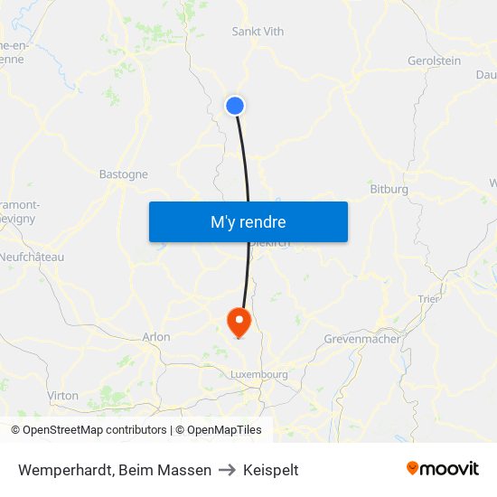 Wemperhardt, Beim Massen to Keispelt map