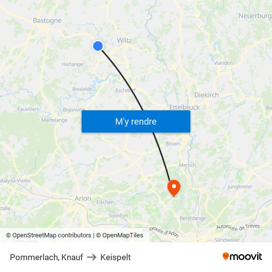 Pommerlach, Knauf to Keispelt map