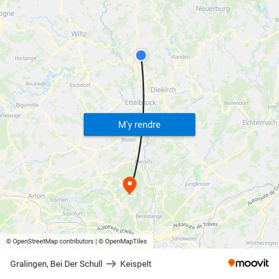Gralingen, Bei Der Schull to Keispelt map