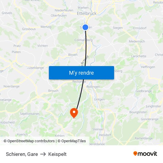 Schieren, Gare to Keispelt map