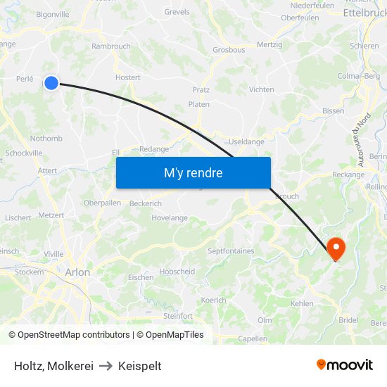 Holtz, Molkerei to Keispelt map