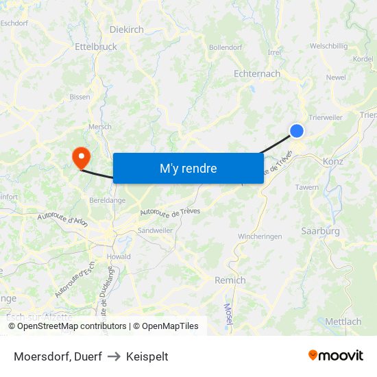 Moersdorf, Duerf to Keispelt map