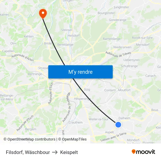 Filsdorf, Wäschbour to Keispelt map