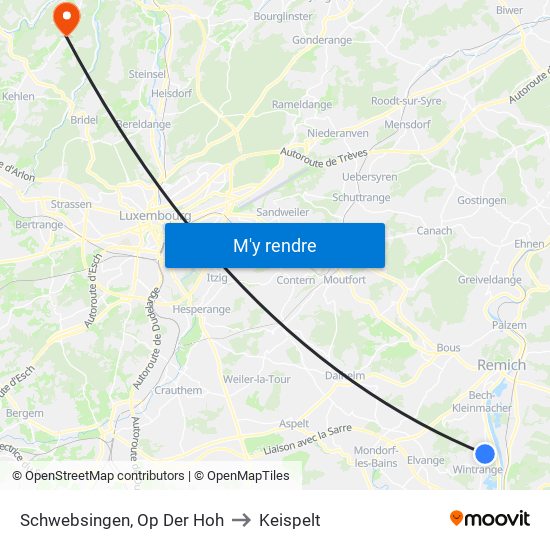 Schwebsingen, Op Der Hoh to Keispelt map