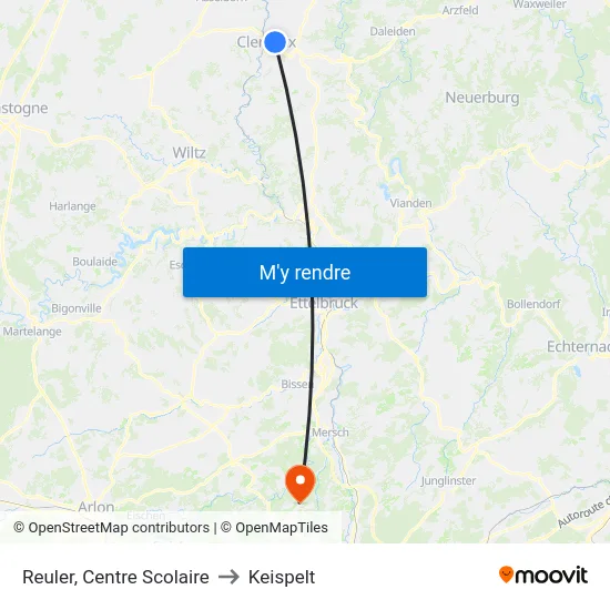 Reuler, Centre Scolaire to Keispelt map