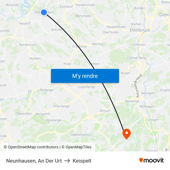 Neunhausen, An Der Urt to Keispelt map