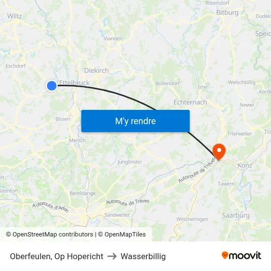 Oberfeulen, Op Hopericht to Wasserbillig map