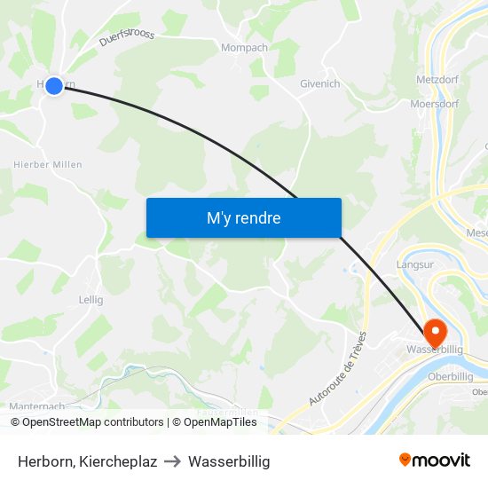 Herborn, Kiercheplaz to Wasserbillig map