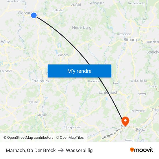 Marnach, Op Der Bréck to Wasserbillig map