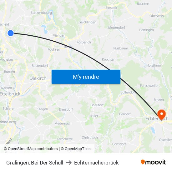 Gralingen, Bei Der Schull to Echternacherbrück map