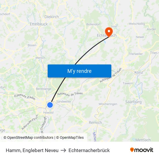 Hamm, Englebert Neveu to Echternacherbrück map