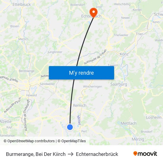 Burmerange, Bei Der Kiirch to Echternacherbrück map