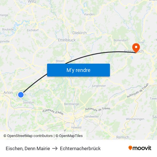 Eischen, Denn Mairie to Echternacherbrück map