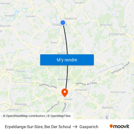 Erpeldange-Sur-Sûre, Bei Der Schoul to Gasperich map