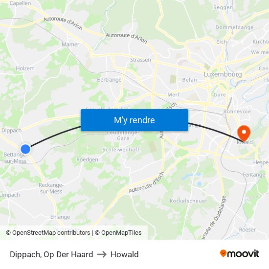 Dippach, Op Der Haard to Howald map