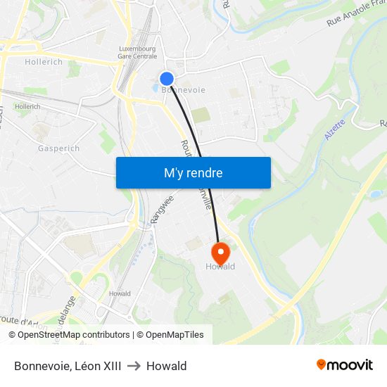 Bonnevoie, Léon XIII to Howald map