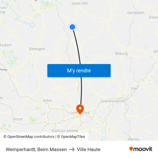 Wemperhardt, Beim Massen to Ville Haute map