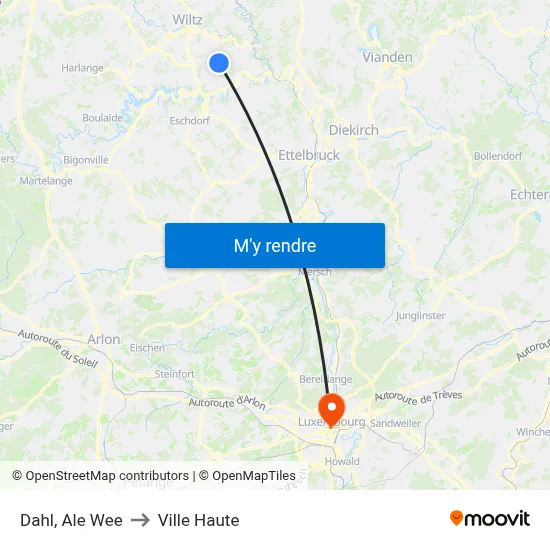 Dahl, Ale Wee to Ville Haute map