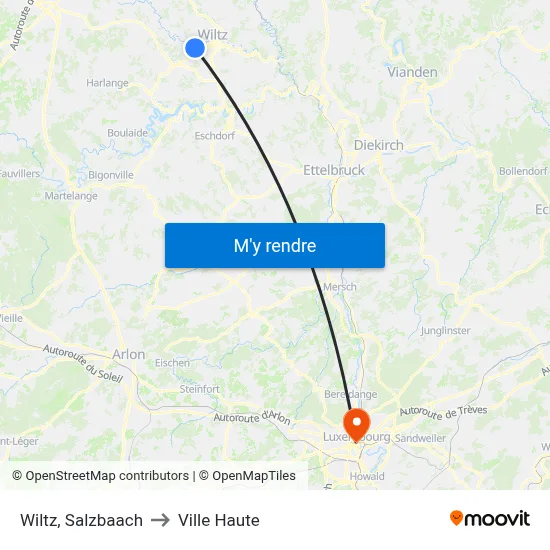 Wiltz, Salzbaach to Ville Haute map
