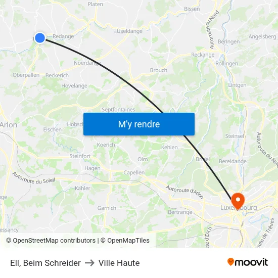 Ell, Beim Schreider to Ville Haute map