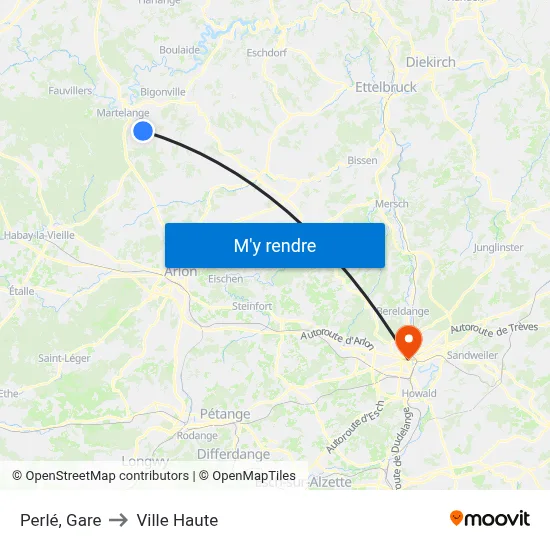 Perlé, Gare to Ville Haute map