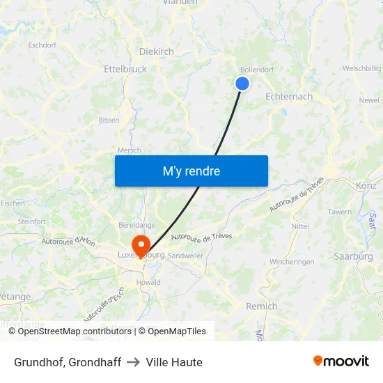 Grundhof, Grondhaff to Ville Haute map